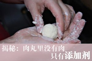 揭秘“肉丸”制作过程：没有肉 只有添加剂