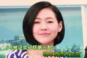 S妈证实小S怀上第三胎 明年将再添龙宝宝