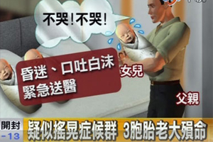 父亲剧烈摇晃哄女入睡 七月大女婴命丧怀中(图)
