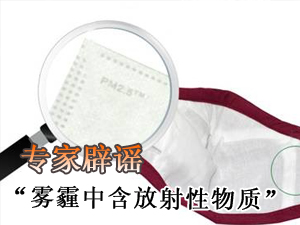 专家辟谣 网传“雾霾中含放射性物质”