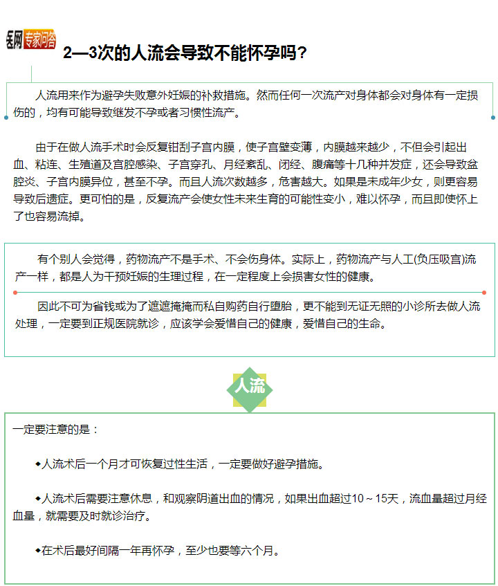 人流,不孕,会吗